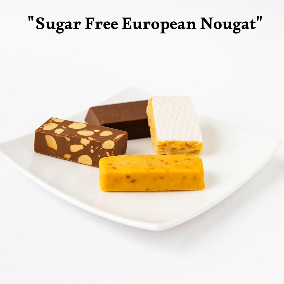 无糖欧洲牛轧糖分类欧洲制造 16 件 - 7 盎司 - 2 包 — 第 3/4 张图片