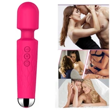 20 speed Powerful Handheld Vibrating Massager Wand Full Body Massage Stick 
