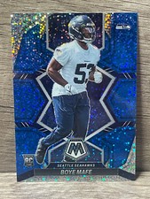 2022 Panini Prizm Mosaic Football Blue Sparkle Rookie #385 Boye Mafe Seahawks