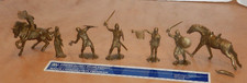 LOT OF 8 ORIGINAL 1950s IDEAL CASTLE PLAY SET 70MM GOLD KNIGHTS  HORSES