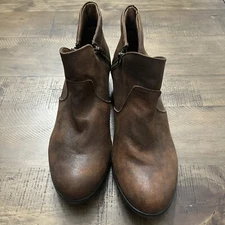 American Rag Torrid Women’s Ankle Rustic Boots Brown Booties Double Zip 11M ABBY