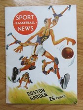Garden BOSTON CELTICS vs BALTIMORE BULLETS Jan 6 1950 Program SONNY HERTZBERG