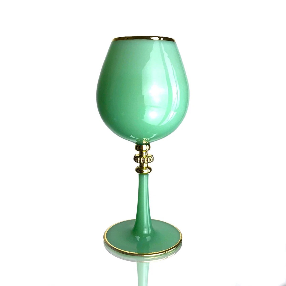 Beau Barrett Jade Gold Port Wine Glass Boro Heady Art Studio