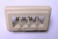 Panduit CFFP4EI Mini Com 4-Port Furniture Faceplate Ivory Jack