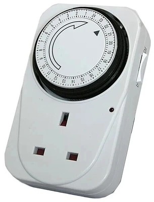24 Stunden Strom Netzstecker Timer Schalter Zeit Uhr Steckdose UK 3 Pin Adapter