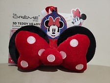 New - Disney The Creme Shop Minnie Mouse Red 3D Teddy Spa Headband with Bow