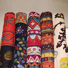 1M Ethnisch Stoff Tischdecke Baumwolle Blumen Polster Vorhang Boho Kleid DIY