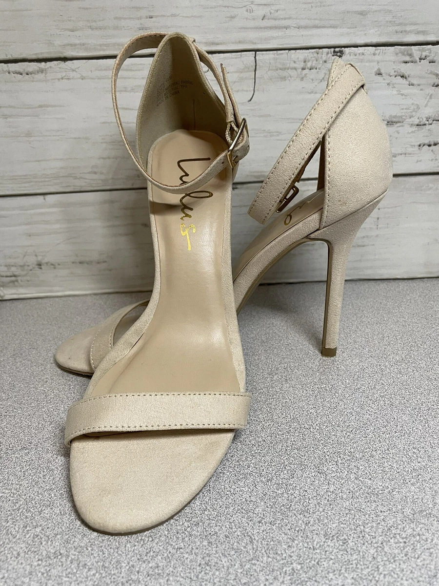 Lulus Womens Size 6 Elsi Ankle Strap Sandal Stiletto Heels Shoes