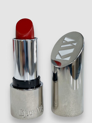 $48 KJAER WEIS Red Fearless Refillable Semi-matte Lipstick Size 0.15 fl .oz