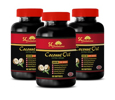 Extra Virgin - Coconut Oil 3000mg - Fat Burner As Seen On Tv - 3