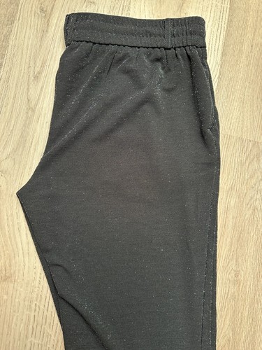 Festliche Kofferhose Pflegeleicht leicht glitzernd Schwarz Silber M-L Elastisch - Bild 11 von 13