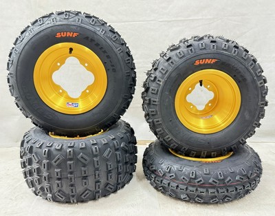 DWT A5 Gold Front Rear Rims Wheels Sunf A035 Tires TRX450R TRX250R TRX400EX 400X