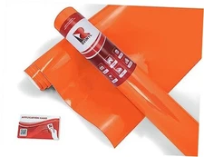 Rwraps Hyper Gloss Vinyl Car Wrap Film in Orange - 5ft x 1ft Hyper Gloss Orange