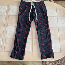 Abercrombie Fitch Men s Medium Logo Navy Sweatpants Y2K Vintage