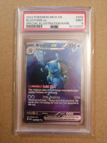 Blastoise ex 200/165 PSA 9 Special Illustration Pokemon 151 SV ENGLISH MINT
