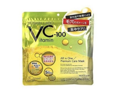 The VC-100 Japanese FACE MASK  Vitamin C 30 Sheets 