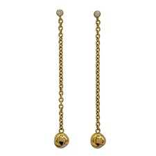 Cartier Baby Trinity Ball Earrings Gold 750 Jewelry Used