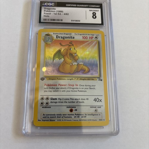 Dragonite (1st Edition) graded CGC 8 for sale on eBay