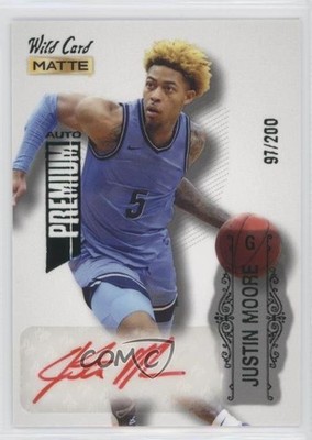 2022-23 Matte Draft Premium White - Silver Foil 97/200 Justin Moore Auto 2b2