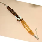 Exclusive Tiger Eye Yellow Aventurine Beaded Bracelet Gemstone Size 9" GW
