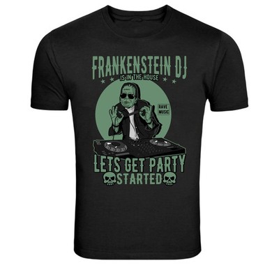 Frankenstein DJ Rave Music Party Halloween T-Shirt
