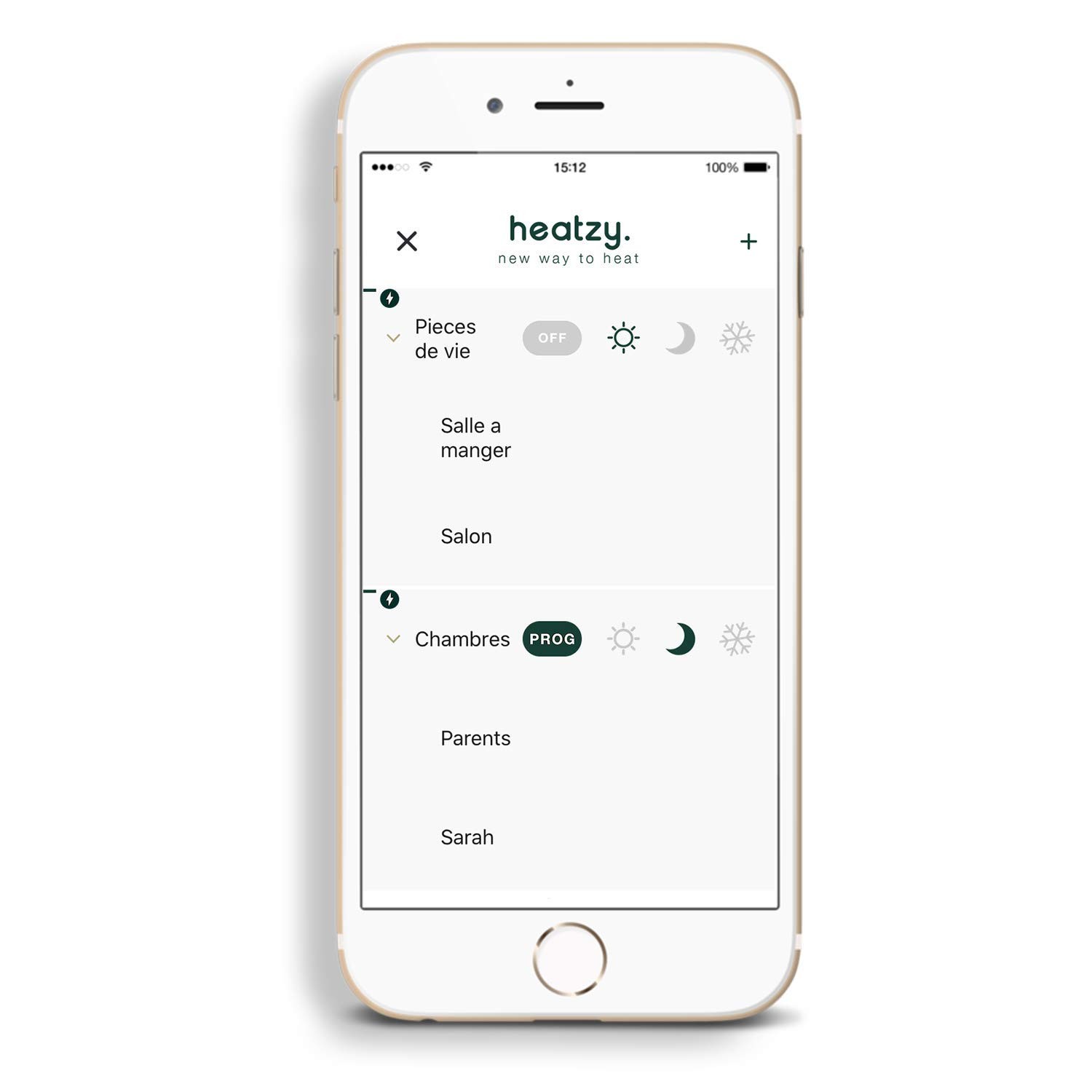 thermostat connecté filaire – vue détaillée