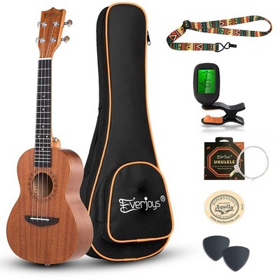 Everjoys Concert Ukulele 23in Mahogany Sali