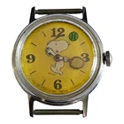 Vintage 1958 Timex Snoopy Tennis Yellow Mystery Ball  Wrist Watch