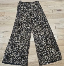 NWOT Ralph Lauren Purple Label Women's Daria Ocelot-Print Linen Voile Pants