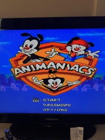 Vintage Sega Genesis Model 2 Console Tested w/ Games Sonic 2 Aladdin Animaniacs