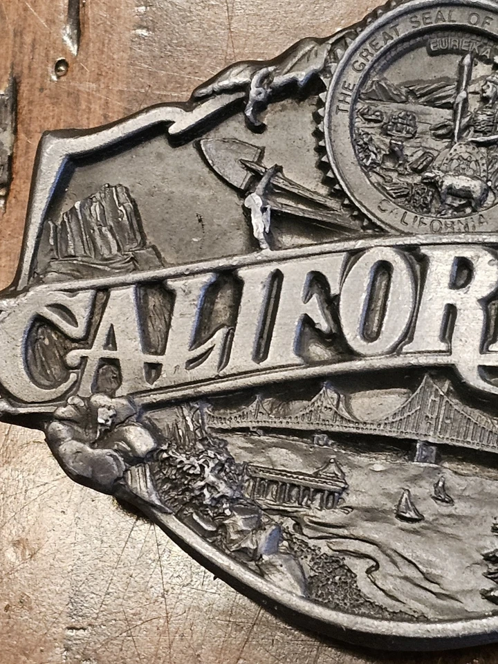Hebilla de cinturón vintage del estado de California Foto 4 de 4