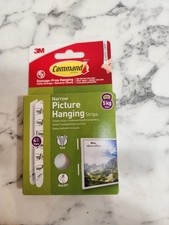3M Command Picture Narrow Frame hanging  Strips Large 4 Pairs Damage Free