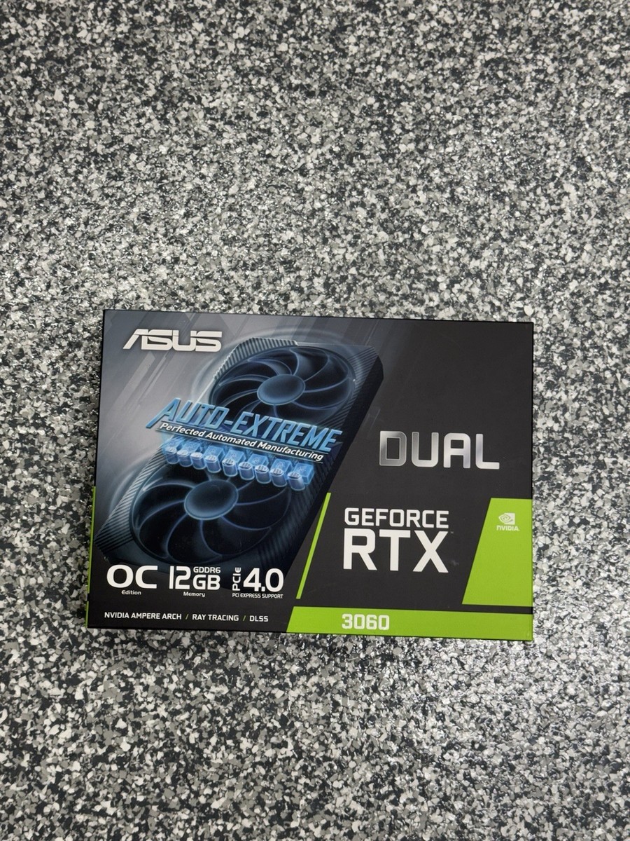Asus Dual Series GeForce RTX 3060 12GB GDDR6 No Graphics Card **Box Only**