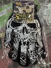 Skull Bone Head Black Winter Gloves Full Finger Size S / M