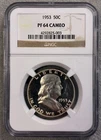 1953 Franklin Half Dollar Proof 50C NGC PF64 CAMEO