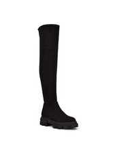 NINE WEST Womens Black 1-1/2" Platform Cellie Toe Wedge Boots Shoes 7 M