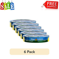 6-Pack Duck Blue Painter's Tape, Clean Release, 0.94" x 60 yd, DIY Masking Tape