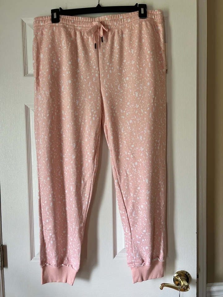 Juego de pijama al tobillo Secret Treasures rosa salpicaduras con bolsillos ~ talla XL (16-18) Foto 4 de 4