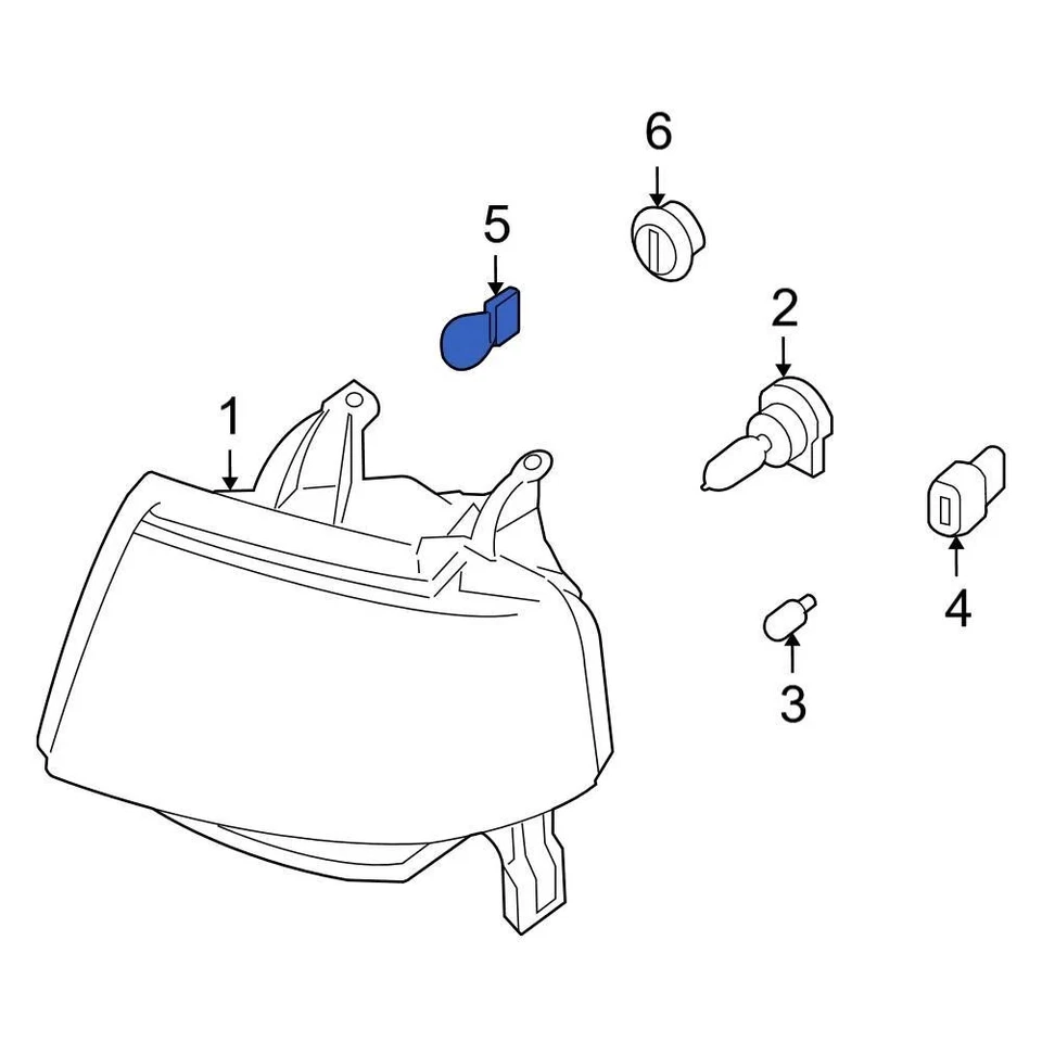 For Ford Focus 2005-2007 Ford YR3Z13466AD Parking Light Bulb Foto 3 de 3