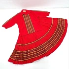 Vintage Thunderbird Fashions Women's Red Ric-Rac Skirt Set Patio Outfit Sz 12