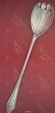 Antique Victorian Silver-Plated Slotted Serving Spoon – Ornate 800S Mark
