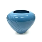 Vintage 1985 Large 10” Haeger Ceramic Retro Art Deco Blue Vase