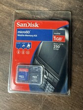 New Sandisk Micro Sd Mobile Memory Kit 1gb