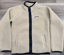 Columbia Youth Unisex Neutral Fleece Sherpa Zip Jacket M 10 12 Outdoors Preppy