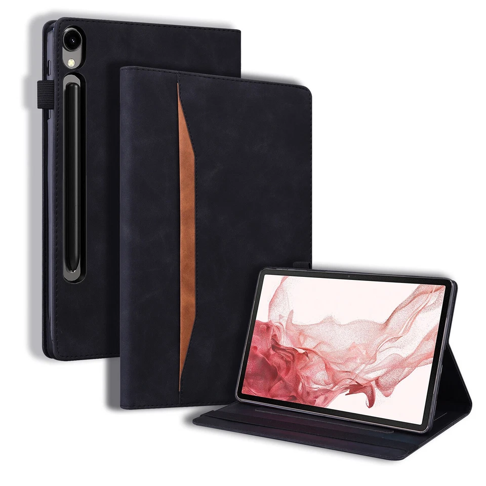 For Samsung Galaxy Tab S9 S8 S7 Plus S10 FE+ A9+ Tablet Folio Leather Case Cover - Image 2 of 4