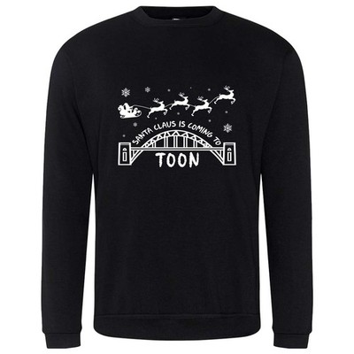 Kinder Santa Is Coming Toon Newcastle Sweatshirt Schule Party Pullover Kinder