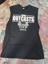 RARE THE OUTCASTS BELFAST IRISH PUNK BAND MERCH WORLD TOUR TOP VEST MENS MEDIUM