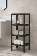 4-tier Sturdy, Lightweight multi-purpose plastic shelf, Kitchen Bathroom Storage