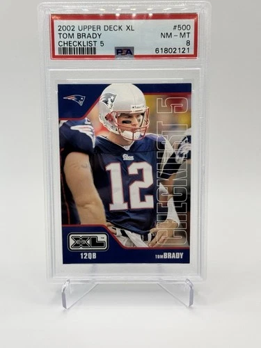 PSA 8 Tom Brady 2002 Upper Deck XL #500 Patriots GOAT