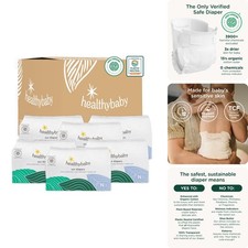 HealthyBaby Non-Toxic Diapers - Size NB, 192 Count